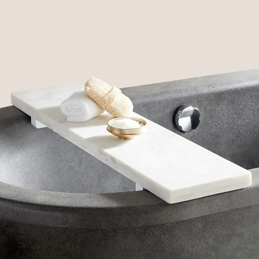 White Marble Bath Caddy