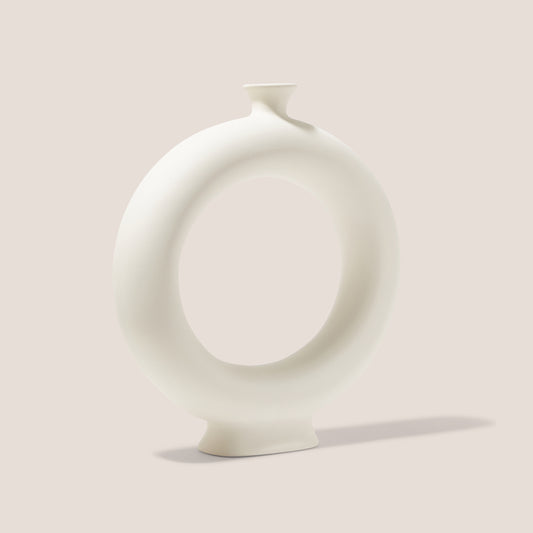 Circular Loop Ceramic Vase