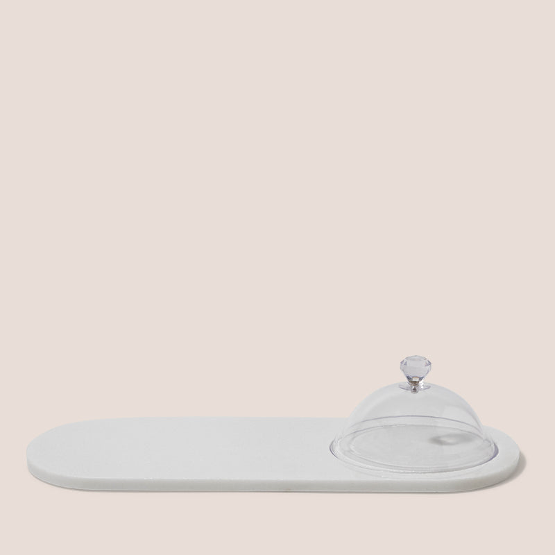 White Marble Board With Dome Cover