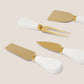 Gold and Marble Cheese Knives - Set of 4