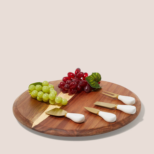 Round Wood Lazy Susan