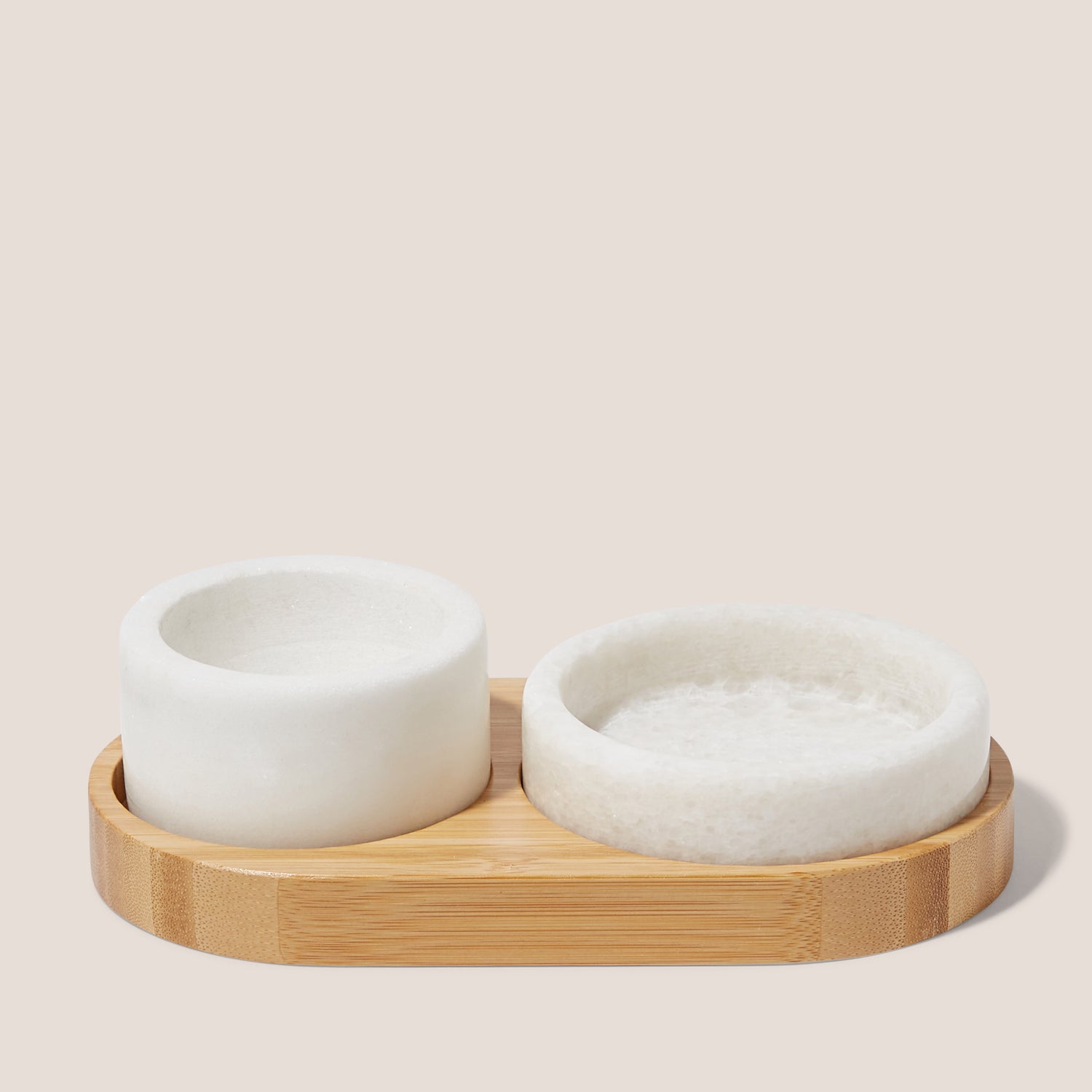 Dual Marble Salt and Pepper Cellar