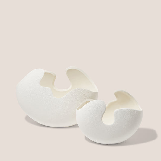 White Ceramic Vase Set