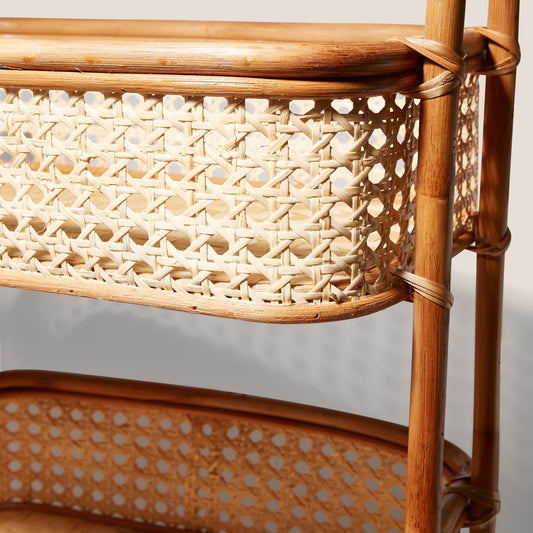 Rattan 3-Tier Storage Baskets with Handles