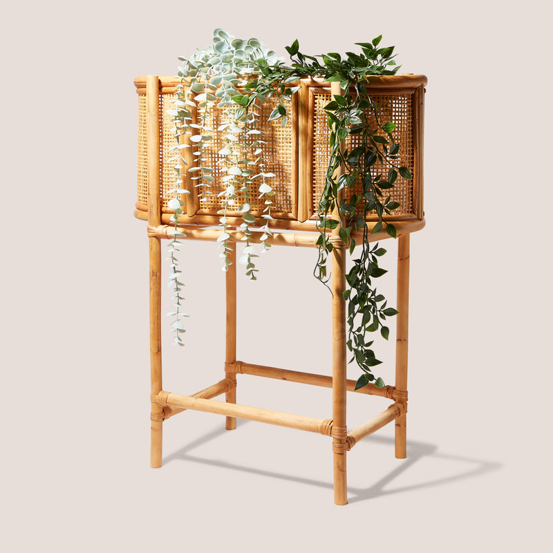 Rattan Planter with Stand